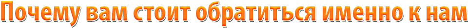 Почему Вам стоит обратиться именно к нам